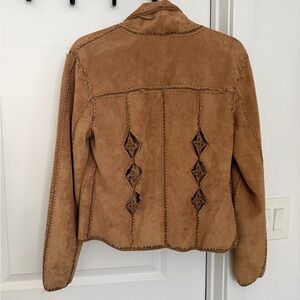 Vintage Beverly Hills
Leather Club Brown Jacket Crotchet accents sz medium